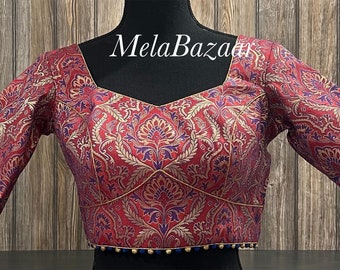 Banarsi Brocade Saree Blouse / Free Shipping in US