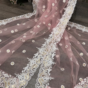 Lightweight Peachy Pink Net Dupatta /stole/wrap, Free