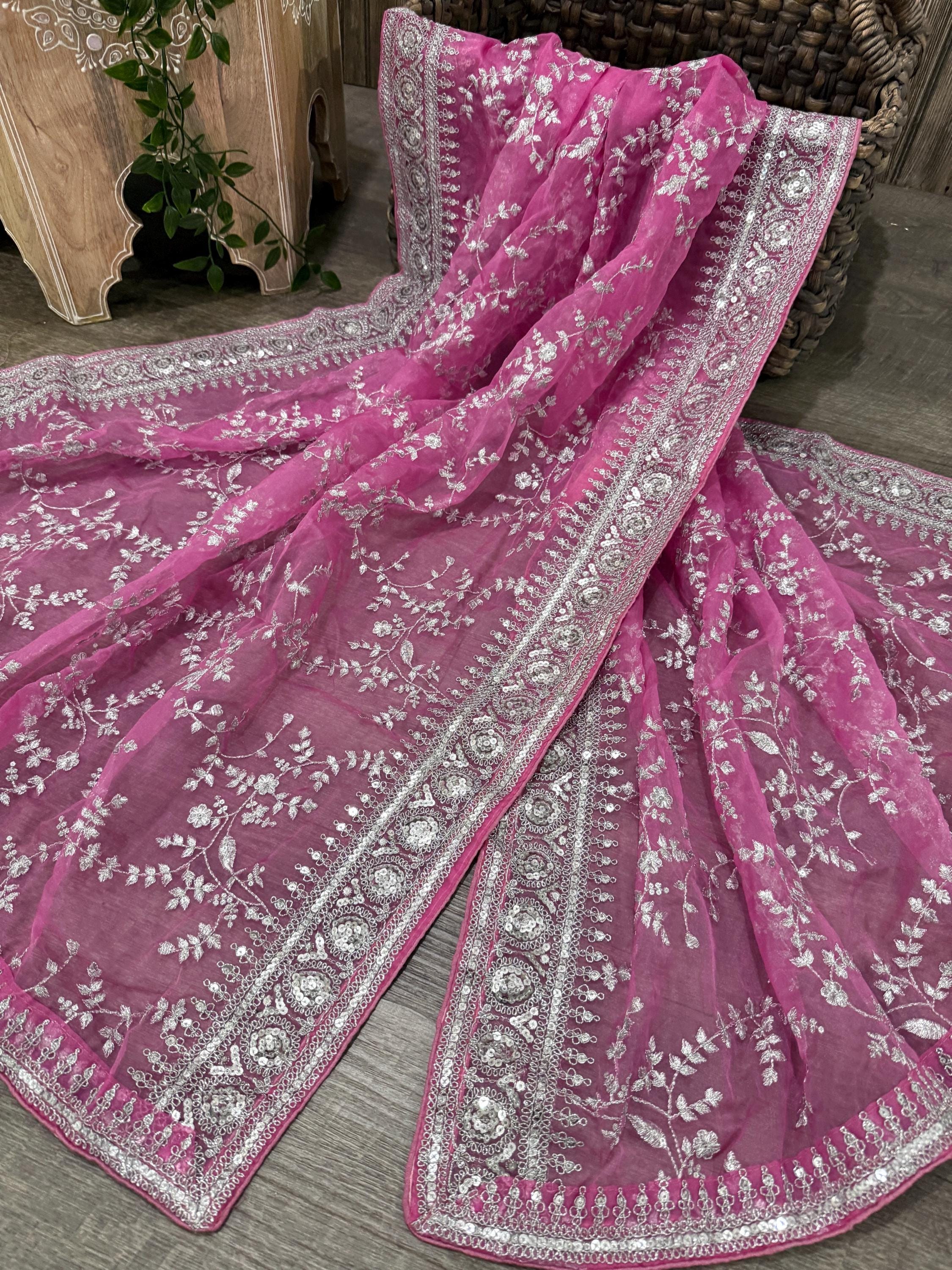 Kurta Pakistanaise Femme Avec Dupatta - Rose, Taille M, Neuve Avec étiquettes