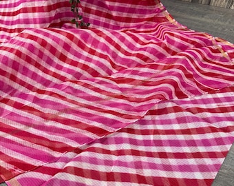 Leheriya  Print Pure Cotton Kota Saree /Free Shipping in US