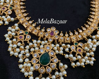 Indian necklace and earrings set/ Free Shipping in US
