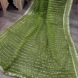 Lightweight Sequins Net Dupatta /Stole/Wrap, Free Shipping in US