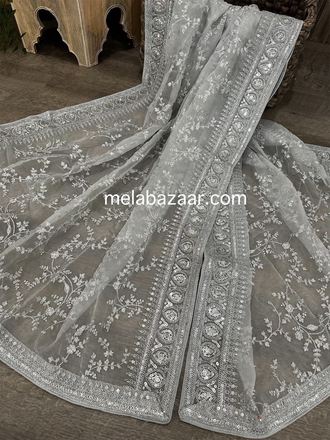 Diamond Embroidered Lilac Dupatta Lilac main image 0