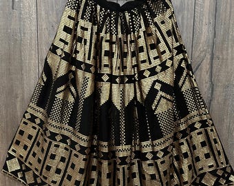 Black Sequins Lehenga Skirt / Free Shipping in US