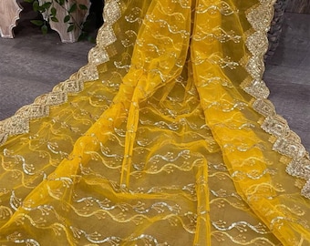 Lightweight Net Dupatta /Stole/Wrap, Free Shipping in US