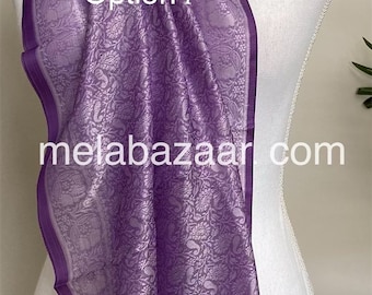 Soft silk scarf/ Banarsi weaving/ Holiday gift/ 68 in by 22 in / Free Shipping In US