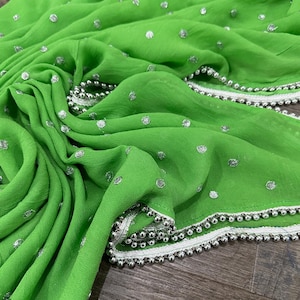 parrot green shawl