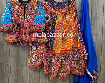 5 pc Garba Lehenga / Cotton Chaniya Choli / Free Shipping in US