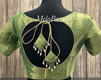 Green Blouse for Saree /Free Shipping in US