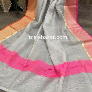 Pure Silk Kota Doria Dupatta /Scarf/ Free Shipping in US
