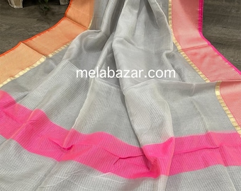Pure Silk Kota Doria Dupatta /Scarf/ Free Shipping in US
