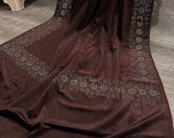 Brown Velvet Stole /Wrap/Shawl / Free Shipping in US
