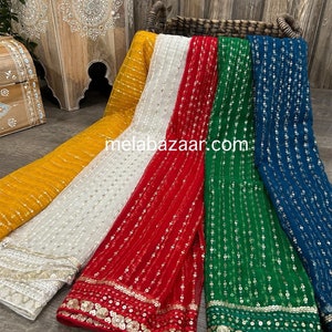 Sequins Net Dupatta Lightweight /Stole/Wrap, Free Shipping