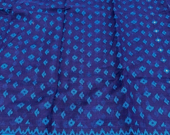 Blue Jamdani Soft Saree / Fall Attached/ Free Shipping in US