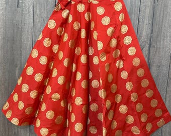 Banarsi lehenga skirt / One size fits most/ Free Shipping