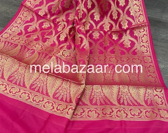 Art Silk Banarsi Dupatta /Stole/Wrap/ Ships from Oho