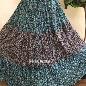 Jaipur printed cotton skirt/ One Size Fits Most/ Free Shipping