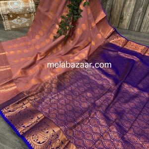 Silk Blend Kanjivaram Saree /  Free Shipping In US