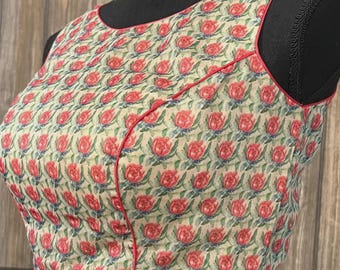 Sleeveless Saree Blouse/ Size 36 / Free Shipping in US