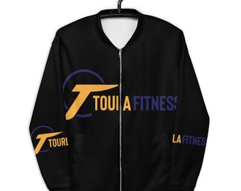 Tourlafitness Unisex Bomber Jacket, Unisex Bomber Jacket, Fitness Bomber Jacket, Athletic Jacket, Workout Jacket, Casual Bomber Jacket