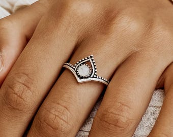 B-Ware Soraya リング ゴールド I Mondstein Boho I Edelsteinring I Geschenk Frau I Tribe Festival Schmuck I Messingring I Gemstone.Journey