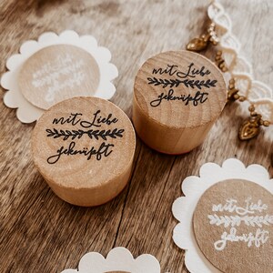 Mit Liebe geknüpft Timbro, Boho in legno, I Macrame Supply, materiale macramè I fatto a mano con amore I macramestamp I Gemstone Journey