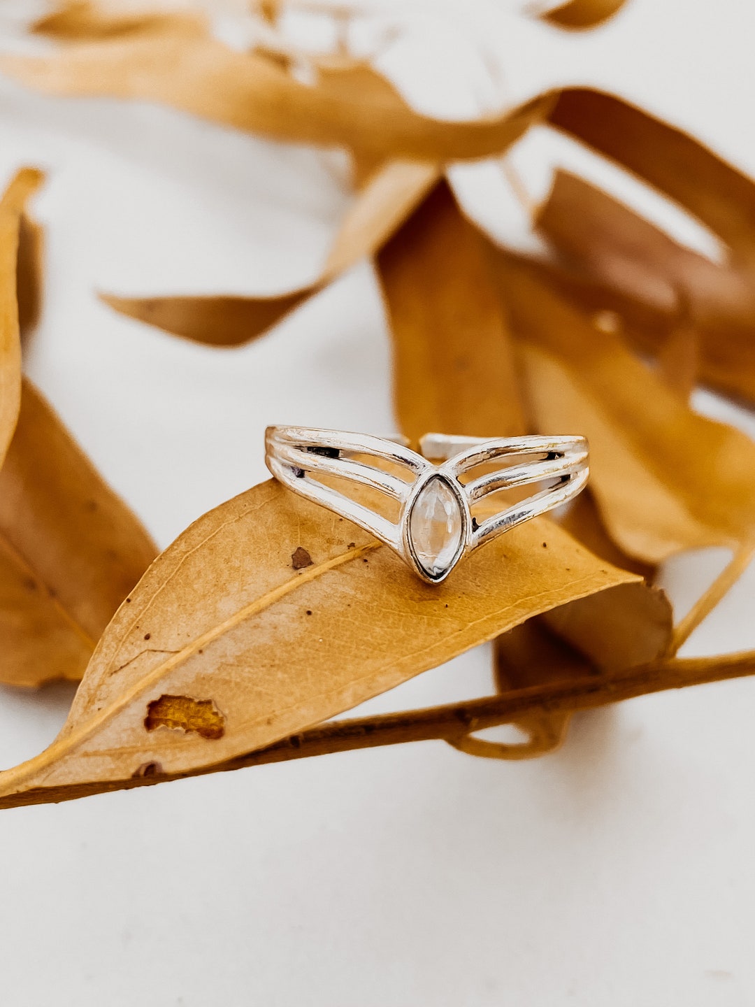 Zenith Ring Silber I Mondstein Boho I Edelsteinring I Geschenk Frau I ...