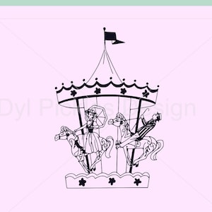 Mary Poppins - Bert - schoorsteenveger - carrousel - silhouet - broadway play svg-bestand