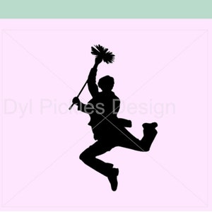 Mary Poppins - Bert - schoorsteenveger silhouet-broadway play svg-bestand