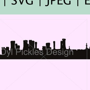 Mary Poppins-London Rooftop Silhouette-broadway-svg-bestand afspelen