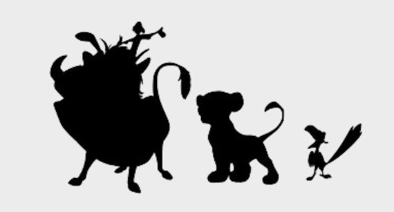 Lion King Simba Timon Puumba Zazu Silhouette Etsy