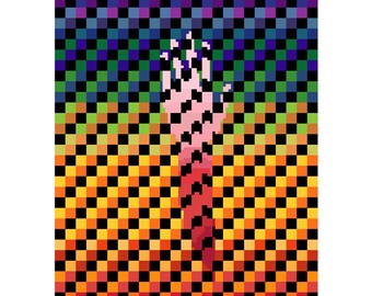 Hand Reaching Through - Cross Stitch Pattern