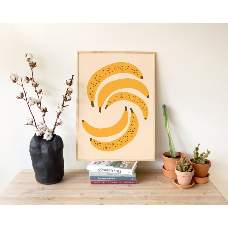 Bananas Wall Art Digital Printable Modern Art Digital Etsy