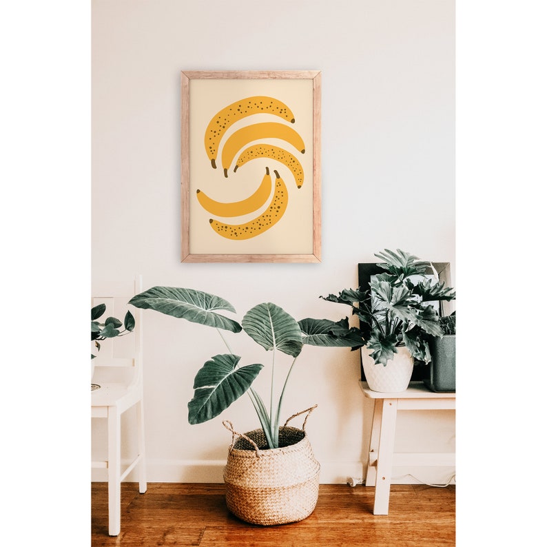 Bananas Wall Art Digital Printable Modern Art Digital Etsy
