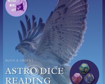 Rapide et urgent - 2 questions + Carte d'orientation Lecture AstroDice, lecture divinatoire, lecture psychique, lecture intuitive, divination