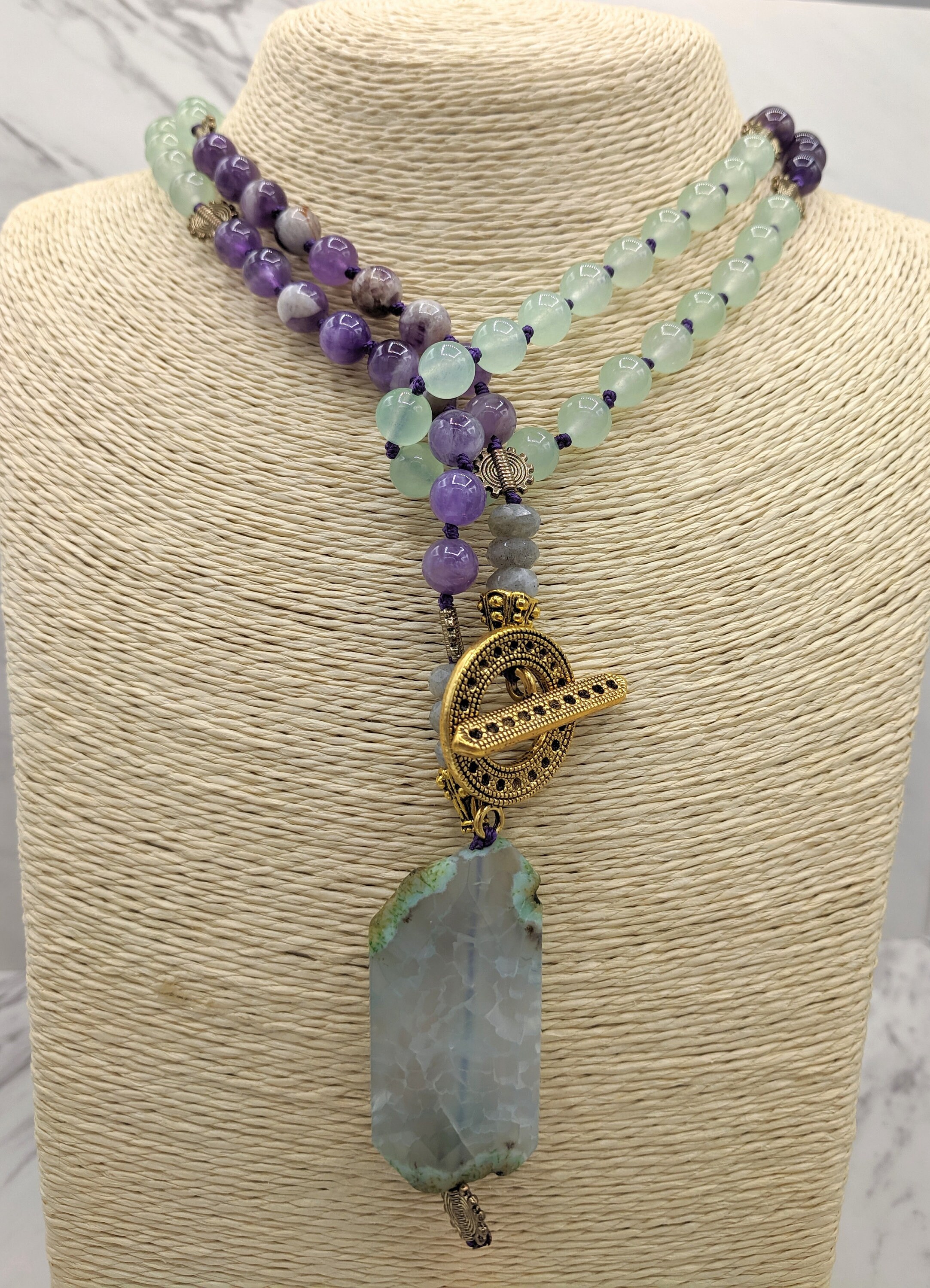 Celtic Goddess Nemetona.... Amethyst Green Aventurine Etsy