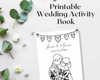 Wedding Activity Book for Kids: Coloring Pages & Games (Printable)