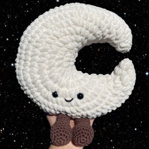 Muna • crochet moon friend • made to order jellycat lookalike • crochet crescent moon plushie