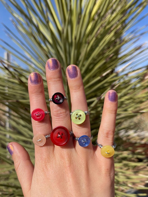 Cute as a Button Ring • Handmade Button Jewelry • One Ring Made to