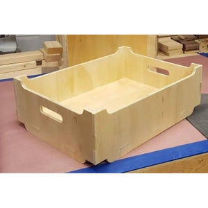 Stapelbare kist - 3 maten - ontwerpbestanden voor CNC (.f3d, .step, .skp, .dxf, .dwg, .stl)