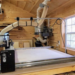 CNC Z Axis Dust Hose Mount for 4&quot; Dust Hose NEMA23 Lead CNC