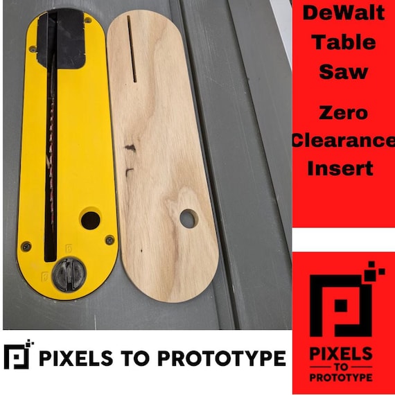 Dewalt Table Saw DWE7491 Zero Clearance Insert Digital Design DXF F3D SKP STEP Pixels to Prototype Fast Download Etsy