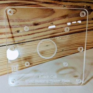 Acrylic Base for Bosch Colt Trim Router Large 6in x 6in - Pixels to Prototype