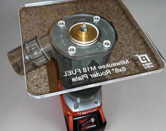 Milwaukee M18 Fuel Router Base Plate — 4 x 4 inch Acrylic | Model 2723-20