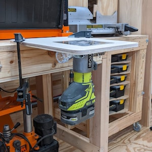 Quick Mount Router Base — Tool-Free Swaps for P2P 6" Acrylic Router Plates | DWP611, Ryobi P601, Makita, M18