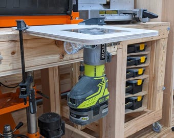 Quick Mount Router Base — Tool-Free Swaps for P2P 6" Acrylic Router Plates | DWP611, Ryobi P601, Makita, M18