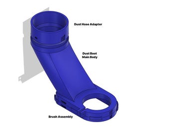 Sienci AltMill & LongMill Dust Boot — 80mm Spindle CNC Dust Shoe | Magnetic Quick-Release, Brush Included
