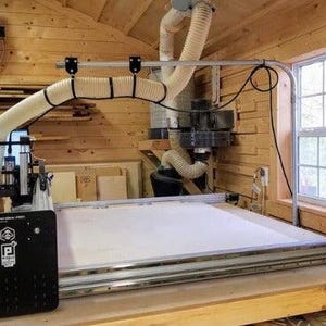 Paquete de soporte para manguera de polvo para conducto EMT CNC (3/4", 1" EMT) Manguera de 4", 2,5", 1,25" Píxeles para prototipo de zapata de polvo Colector de polvo xcarve