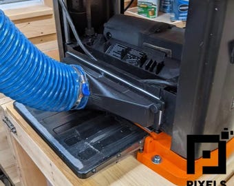 Ulepszony 4-calowy port odpylania strugarki WEN! Lepsze usuwanie wiórów! Piksele do prototypu WEN 6552T WEN 6550T 6552 6550 Craftsman CMEW320