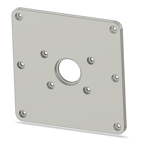 Acrylic Base for Kobalt KR 124B-03 Trim Router Large 6in x 6in - Pixels to Prototype